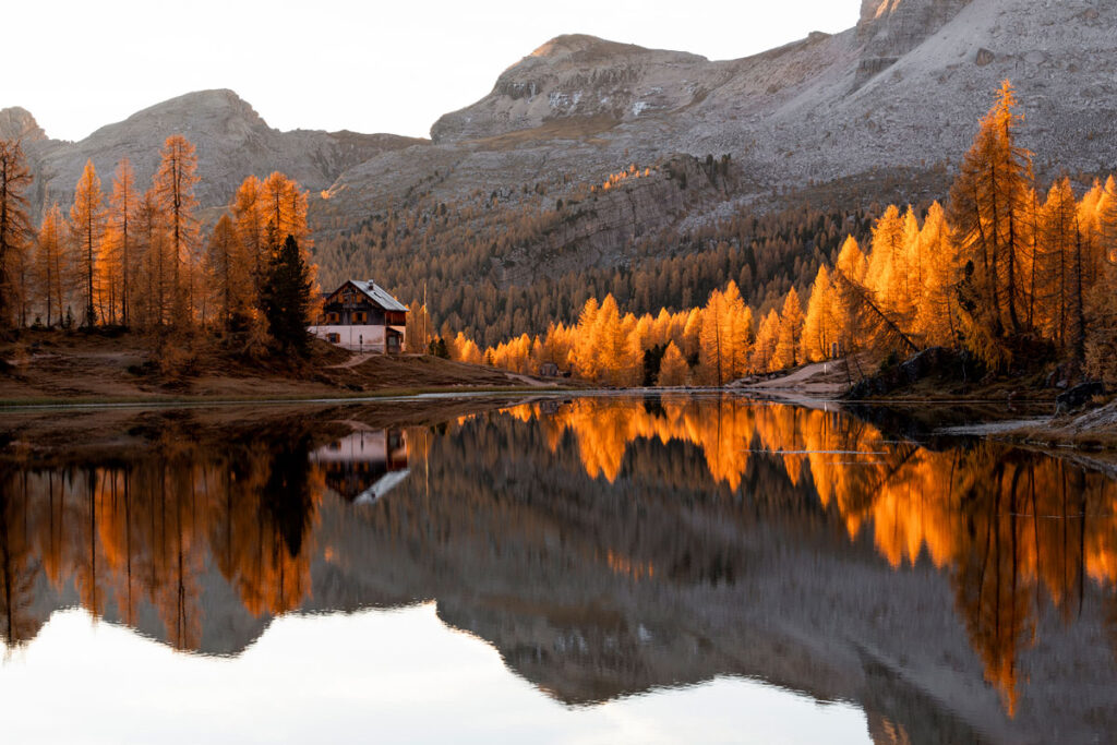 Lago Federa Italija jesen