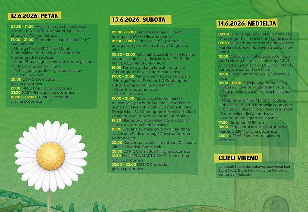 Antunovo v Marofu 2026 program 2