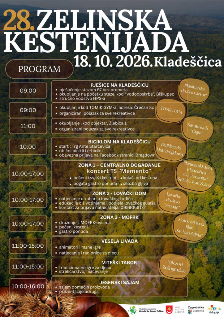 Program 28. Zelinske kestenijade 18. listopada 2026.